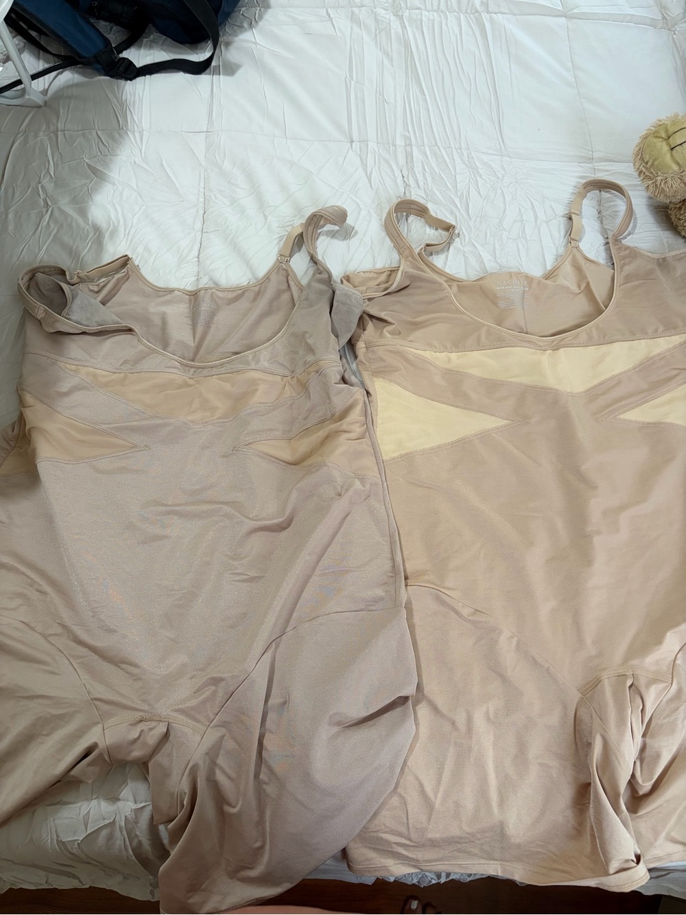 Cacique Nude/Taupe Shapewear Bodysuit Tank with Built-In Support